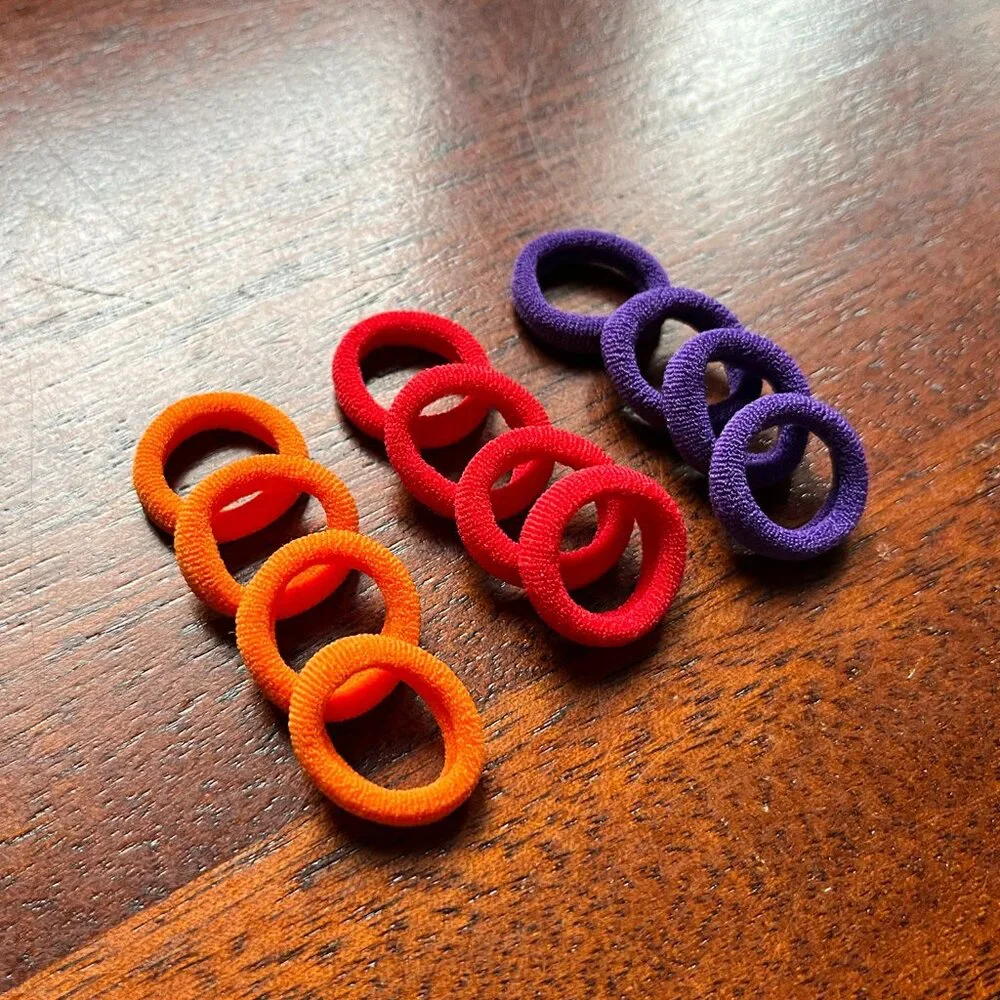Bold color hair elastics NWOT